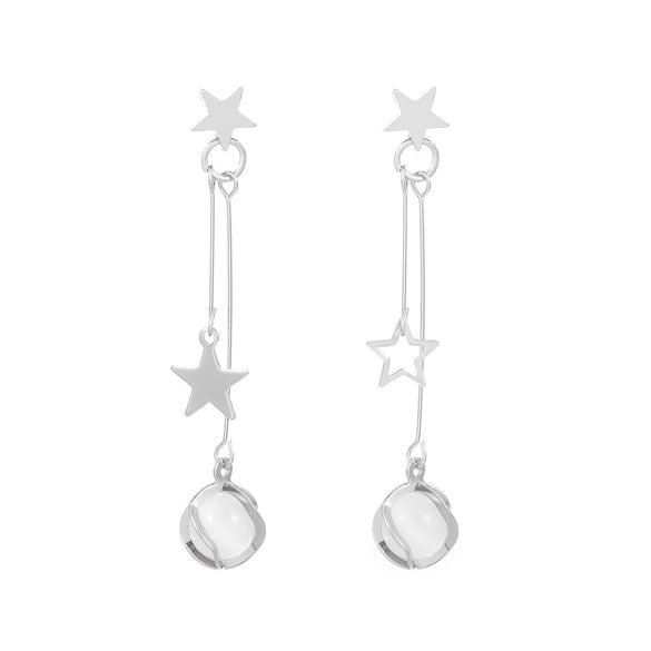 Wholesale Copper Geometric Style Electroplated Microinlaid Zircon Windmill Earrings For Women