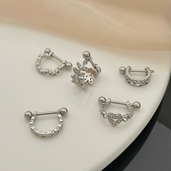 Wholesale Copper Geometric Style Electroplated Stud Earrings For Women