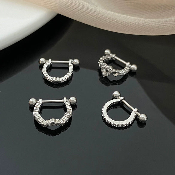 Wholesale Copper Geometric Style Electroplated Stud Earrings For Women