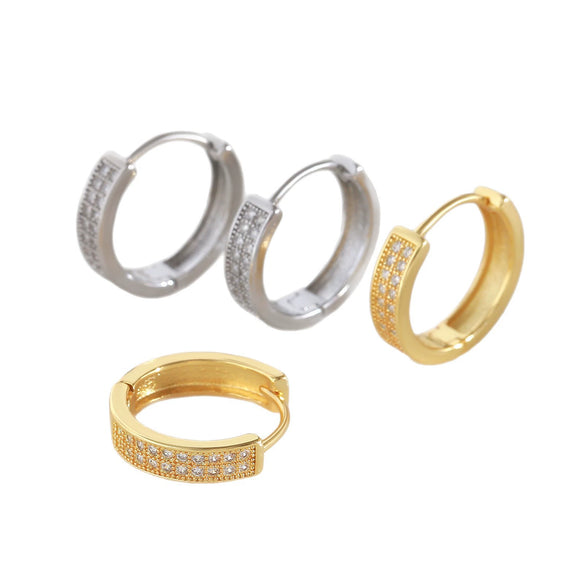 Wholesale Copper Geometric Style Electroplated Unisex Circle Earrings