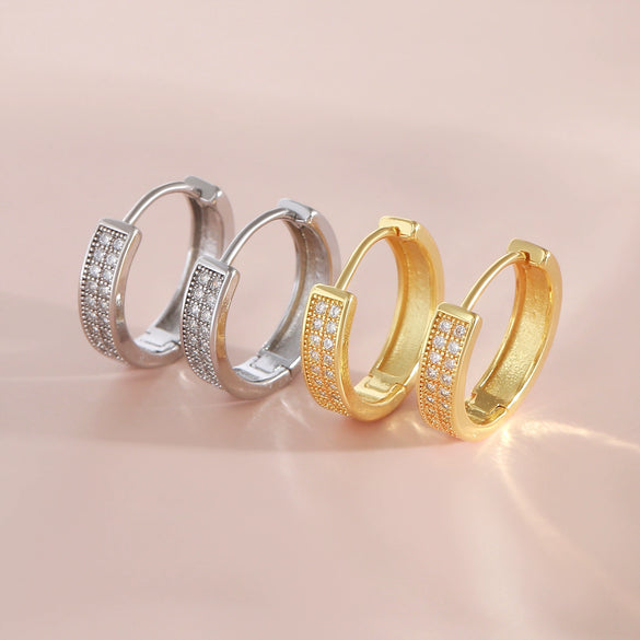 Wholesale Copper Geometric Style Electroplated Unisex Circle Earrings