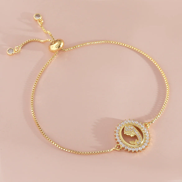 Wholesale Copper Geometric Style Electroplated Women's Jewelry Bracelet