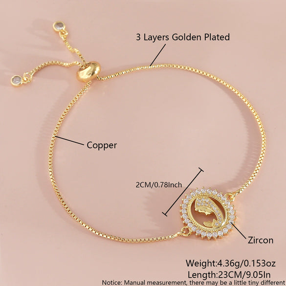 Wholesale Copper Geometric Style Electroplated Women's Jewelry Bracelet