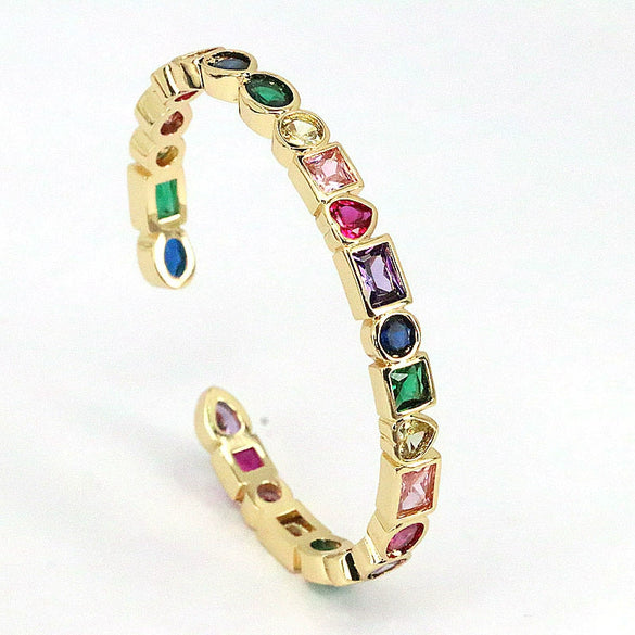 Wholesale Copper Geometric Style Electroplating Women's Zircon Bracelet Jewelry