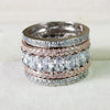 Wholesale Copper Geometric Style Microinlaid Zircon Women's Ring