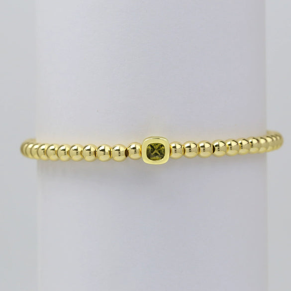 Wholesale Copper Geometric Style Perforated Beads Bracelet Jewelry With Electroplating