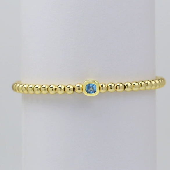 Wholesale Copper Geometric Style Perforated Beads Bracelet Jewelry With Electroplating