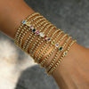 Wholesale Copper Geometric Style Perforated Beads Bracelet Jewelry With Electroplating