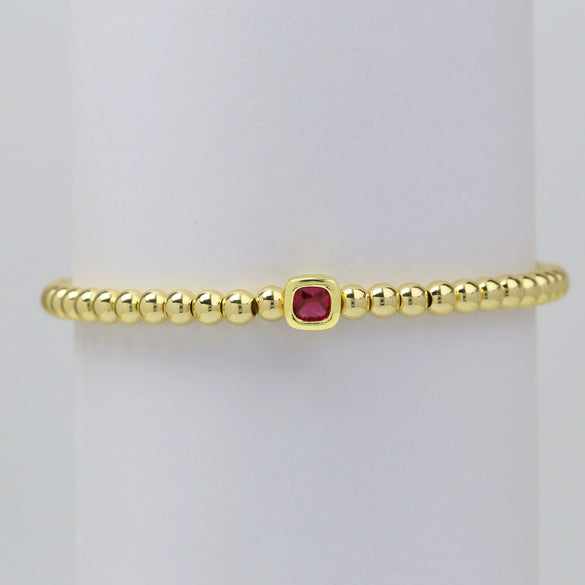 Wholesale Copper Geometric Style Perforated Beads Bracelet Jewelry With Electroplating