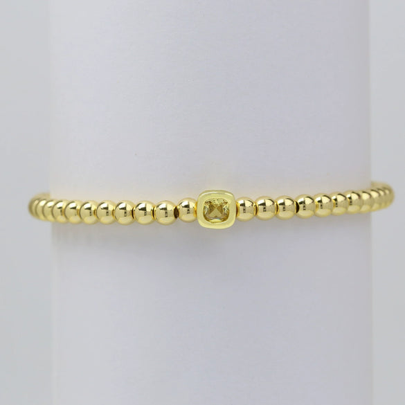 Wholesale Copper Geometric Style Perforated Beads Bracelet Jewelry With Electroplating