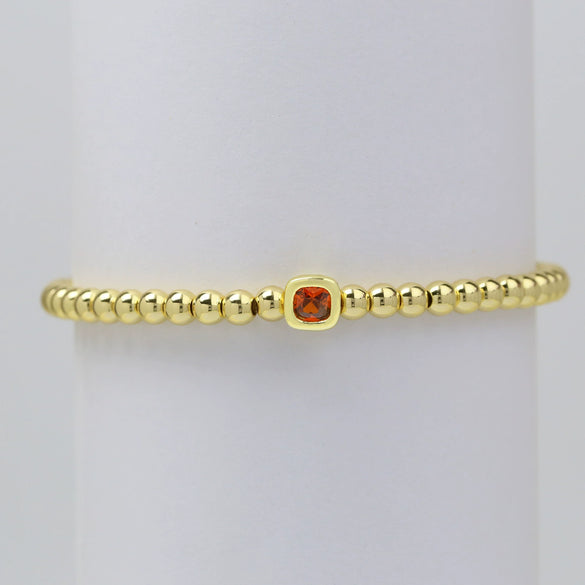 Wholesale Copper Geometric Style Perforated Beads Bracelet Jewelry With Electroplating