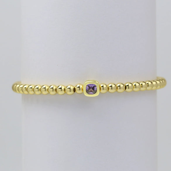 Wholesale Copper Geometric Style Perforated Beads Bracelet Jewelry With Electroplating