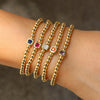 Wholesale Copper Geometric Style Perforated Beads Bracelet Jewelry With Electroplating