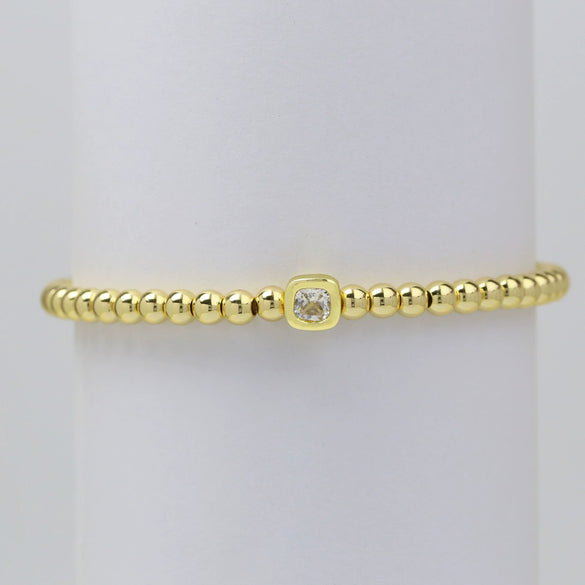 Wholesale Copper Geometric Style Perforated Beads Bracelet Jewelry With Electroplating