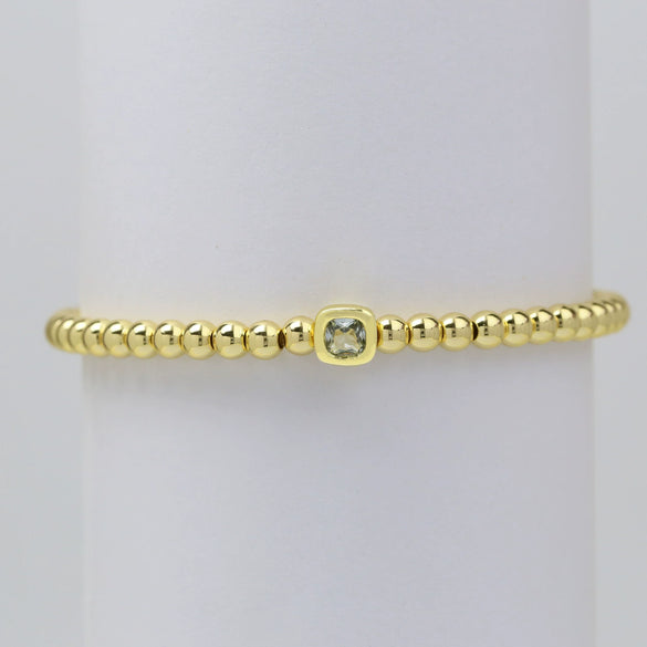 Wholesale Copper Geometric Style Perforated Beads Bracelet Jewelry With Electroplating