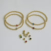 Wholesale Copper Geometric Style Perforated Beads Bracelet Jewelry With Electroplating