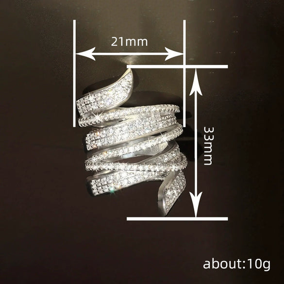 Wholesale Copper Geometric Style Ring With Zirconia Design