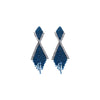 Wholesale Copper Geometric Tassel Earrings With Diamond Embedded And Electroplating Treatment For Women