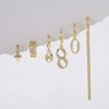 Wholesale Copper Geometric Ushape Inlaid Zircon Women's Earring