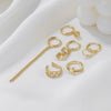 Wholesale Copper Geometric Ushape Inlaid Zircon Women's Earring