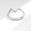 Wholesale Copper Geometric Water Ripple Opening Adjustable Women's Tail Ring Electroplated Jewelry