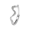 Wholesale Copper Geometric Water Ripple Opening Adjustable Women's Tail Ring Electroplated Jewelry