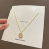 Wholesale Copper Geometric Winding Diamond Pendant Electroplated Titanium Steel Women's Clavicle Chain Necklace