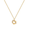 Wholesale Copper Geometric Winding Diamond Pendant Electroplated Titanium Steel Women's Clavicle Chain Necklace