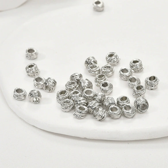 Wholesale Copper Geometric Woven Ball Beads Electroplated Colorretaining Jewelry Making Material For Bracelet Necklace Earring