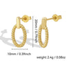 Wholesale Copper Geometric Woven Twist Oval Retro Niche Fashion Earrings For Women