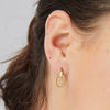 Wholesale Copper Geometric Woven Twist Oval Retro Niche Fashion Earrings For Women