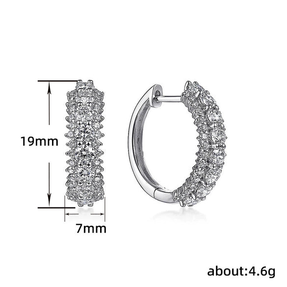 Wholesale Copper Geometric Zircon Earrings For Women Fashion Style