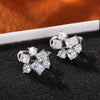 Wholesale Copper Geometric Zircon Earrings For Women Sweet Cool Elegant Style