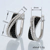 Wholesale Copper Geometric Zircon Fashion Women's Earrings
