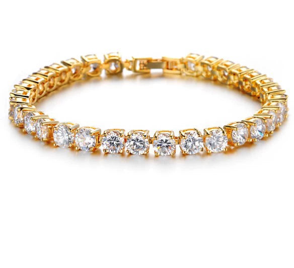 Wholesale Copper Geometric Zircon Jewelry Bracelet For Women With Diamond Design And White Golden Plated