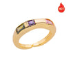 Wholesale Copper Geometric Zircon Ring For Women Niche Design Simple Elegant Light Luxury