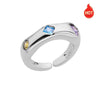 Wholesale Copper Geometric Zircon Ring For Women Niche Design Simple Elegant Light Luxury