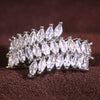 Wholesale Copper Geometric Zirconia Inlaid Marquise Ring For Women Niche Stylish Luxury Accessories