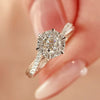Wholesale Copper Geometric Zirconia Inlaid Snowflake Design Elegant Women's Ring
