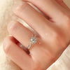 Wholesale Copper Geometric Zirconia Inlaid Snowflake Design Elegant Women's Ring