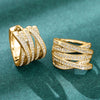 Wholesale Copper Geometric Zirconia Light Luxury Style Earrings For Women