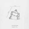 Wholesale Copper Geometry Style Electroplated Opening Adjustable Ring For Women With Micro Inlaid Zircon Small Pendant