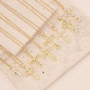 Wholesale Copper Gold Inlaid Zircon Cross Pendant Necklace For Women