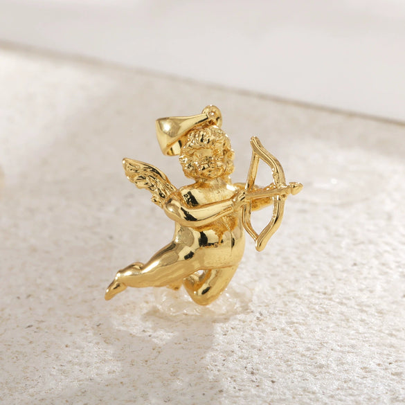 Wholesale Copper Gold Plated Cartoon Characters Angel Pendant Necklace With Electroplating Treatment