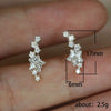 Wholesale Copper Gold Plated Geometric Arc Starshaped Zircon Women's Earrings