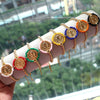 Wholesale Copper Gold Plated Geometric Beaded Women's Bracelet