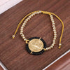 Wholesale Copper Gold Plated Geometric Beaded Women's Bracelet