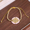 Wholesale Copper Gold Plated Geometric Beaded Women's Bracelet
