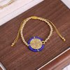 Wholesale Copper Gold Plated Geometric Beaded Women's Bracelet