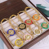Wholesale Copper Gold Plated Geometric Beaded Women's Bracelet